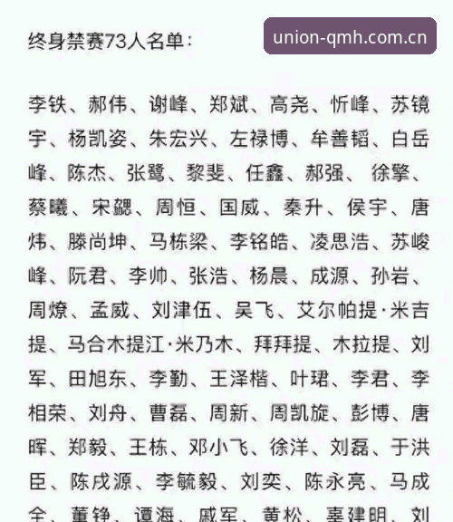足协禁足名单完整解读指南——从球盟会体育平台视角看中国足球反腐风暴
